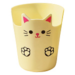 Подставка для пишущих принадлежностей " deVente " Котенок (Kitty) 1 отделение, 10,5*7,8см, с принтом, желтая, пластик