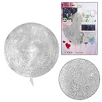 Шар латексный " KWELT " 20"/50см Bobo прозрачный с серебряным глиттером