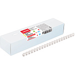 Пружины для переплета " deVente " 6мм, белые, круглые, пластик, 50шт (для сшивания 10-20листов)