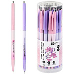 Ручка шариковая " Феникс " синяя 0,7мм Цветы, в пластиковой тубе