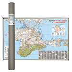 Карта настенная РФ " ГеоДом " Республика Крым. Севастополь, М1:300тыс 124*80см, в тубусе