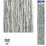 Дождик " KWELT "  9,5*150см серебряный, голография, пакет, европодвес