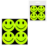 Набор светоотражающих наклеек " Mazari " Смайл 4шт, европодвес