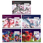 Альбом А4 48л " Hatber " Акварельная палитра (ассорти), на скобе, обложка- мелованный картон, блок-офсет- 100г/м2, 1 дизайн в спайке, 5 дизайнов в коробке