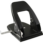 Дырокол на 30л " Attomex " металлический, встроенная линейка, фиксатор, черный