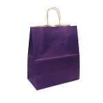 Пакет бумажный " ПЗБМ " 22*25*12см Dark Violet, крученые ручки