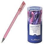 Ручка шариковая " Bruno Visconti " EasyWrite Rio, синяя 0,5мм, пластиковый корпус, покрытие soft-touh, цвет корпуса - ассорти, резиновый держатель, металлический наконечник, резиновый держатель, колпачок с клипом, пластиковый тубус