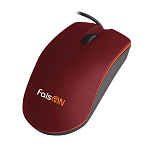 Мышь " FaisON " Soft M-20A Mini проводная оптическая, 3 кнопки, красная, 1000 DPI, кабель USB 1,5м