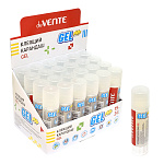 Клей-карандаш " deVente " Gel 15гр, основа PVP, быстросохнущий, картонный дисплей, смываемый, морозоустойчив