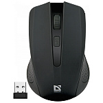 Мышь " Defender " MM-935 Accura беспроводная оптическая, 4 кнопки, черная, 1600 DPI, USB (батарейки в комплекте)