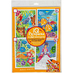 IQ Раскраска " Айрис-пресс " А4+ 2л Разноцветный микс-5, 3D-контур, стразы