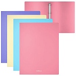 Папка 4 кольца " Erich Krause " А4 24мм Matt Pastel ассорти, пластик 0,6мм, с текстурой поверхности " песок "