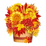 Плакат фигурный " Империя поздравлений " 933 А3 Осенний букет, без отделки