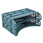 Набор из 2-х горизонтальных лотков пластиковый разборный " Стамм " Field, зеленый Ny