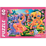 Пазлы " Рыжий кот " 60элементов Пони №6 33,0*23,7см, картонная упаковка 17,3*52,9*3,7см