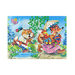 Пазлы " Антураж " Любимые сказки. Петушок-золотой гребешок, 6-9элементов