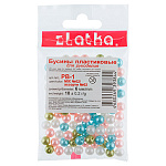 Набор бусин " Zlatka " №02 6мм*50шт, ассорти