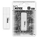 Флеш-диск " Mirex " 8GB Line белый USB 2.0