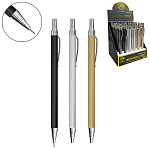 Карандаш механический " KWELT " 0,5мм непрозрачный пластиковый корпус, 3 цвета корпуса, с металлическим клипом, шоубокс