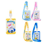 Бейдж " Basir " 110*68мм Зайчик, зажим с лентой, вертикальный, цветной ассорти, 4 дизайна, пластик