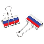 Зажимы " deVente " Триколор 32мм 6шт, блистер