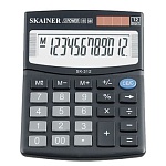 Калькулятор настольный 12 разрядов " Skainer " SK-312II, 100*124*32мм, двойное питание, черный