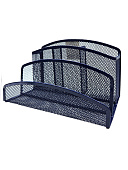 Подставка " KWELT " 5 отделений, 22*12*14см, металлическая, сетчатая, синяя