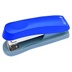 Степлер №24/6, 26/6 на 25л " Attomex " 80скоб №24/6, 100скоб №26/6, пластиковый, глубина закладки бумаги 56мм, металлический механизм подачи скоб, синий, картонная упаковка