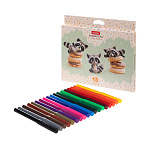 Фломастеры " Hatber " Вот Енот 18цв круглые, вентилируемый колпачок, картонная упаковка, европодвес