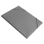 Папка на резинках " KWELT " А4 серая, пластик 0,5мм, толщина - 15мм, текстура поверхности- песок, непрозрачная, индивидуальный штрихкод