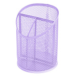 Подставка " KWELT " 3 отделения, 11*15*11см, металлическая, сетчатая, сиреневая