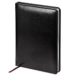 Ежедневник недатированный А5+ 145*205мм искусственная кожа " Альт " 136л Sidney Nebraska Черный, поролон, линия, белый офсет 70г/м2, печать в 2 краски, ляссе, серебряный срез, скругленные углы, подходит под горячее тиснение, фольгу