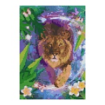 Картина алмазная " Lori " 21*30см Отважное сердце, полное заполнение, основа с цветной схемой, комплект квадратных страз, стилус, лоток для страз, сухой клей