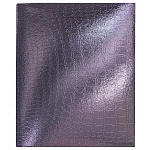 Тетрадь А5 96л клетка " Hatber " бумвинил Metallic Croco Коричневая, офсет, на скобе, тиснение