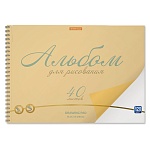 Альбом с пластиковой обложкой А4 40л жесткая подложка, спираль " Erich Krause " Neon оранжевый, блок- офсет 120г/м2, 1 дизайн в коробке