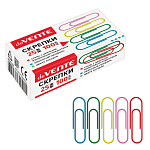 Скрепки " deVente " 25мм металлические цветные 100шт картонная коробка