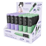 Точилка " deVente " Mentality 2 в 1, 1 отверстие, ластик белый из синтетического каучука, ассорти, в картонном дисплее