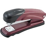 Степлер №24/6, 26/6 на 25л " deVente " Liquid Metal 80скоб металлический, противоскользящая пластиковая вставка, два режима скрепления скоб, глубина закладки бумаги 59мм, металлический механизм подачи скоб, бордовый, картонная упаковка
