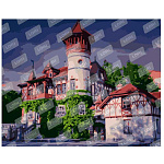 Картина по номерам " Lori " 40*50см Старая Бавария, состав набора: основа на картоне с контуром, краски, кисть, палитра, инструкция, картонная упаковка, европодвес