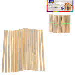 Деревянные палочки " Mazari " Круглые 8см, d=3,5мм, 100шт, пакет, европодвес