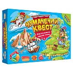 Игра настольная " Dojoy " Чумачечий квест, состав:3 игровые фигурки, 120 карточек с заданиями, 3 пазла богатырей, 70 пазликов с буквами, игровой барабан со стрелкой, 2 пакета для карточек, 1 кубик, правила игры, картонная упаковка 16*24*5см, от 5лет