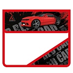 Папка " Пчелка " МАЛЫЙ ФОРМАТ А5-36 (230*190*50мм) на липучке 2отделения Red car, с уголком, пластик