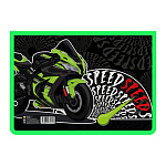 Папка " Пчелка " А4-29 (325*230*55мм) молния сверху Green bike, печать на пластике