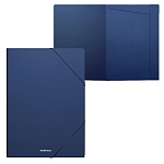 Папка на резинках " Erich Krause " А4 Matt Classic синяя, пластик, 0,4мм, текстура поверхности - песок