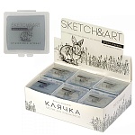 Ластик-клячка " Bruno Visconti " Sketch&Art 48*50*15мм, в пластиковой коробочке, картонный дисплей
