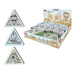 Ластик " Hatber " Voyage 55*55*55*9мм, из термопластичной резины, ассорти, картонный дисплей