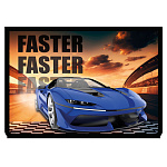 Папка " Пчелка " А4-29 (325*230*55мм) молния сверху Авто на старте, печать на пластике