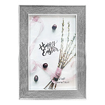 Фоторамка " KWELT " пластиковая 10*15см Серая, акриловое стекло 0,5мм, ширина багета - 20мм, серебро