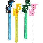 Мыльные пузыри " Рыжий кот " 120мл Пистолет, длина 38,5см, ассорти