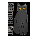 Записная книжка А5 48л " Альфа-Тренд " вырубка Британский кот, в точку, на скобе, обложка - мелованный картон, софт-тач ламинация, выборочный УФ-лак, 140*215мм